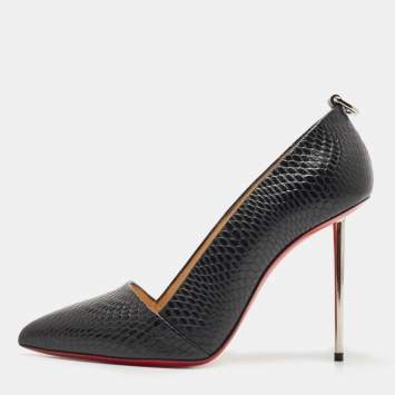 Pre Owned Christian Louboutin Black Leather Epic Et Pointe Pumps Size 39
