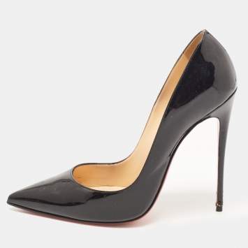 Pre Owned Christian Louboutin Black Patent Leather So Kate Pumps Size 40
