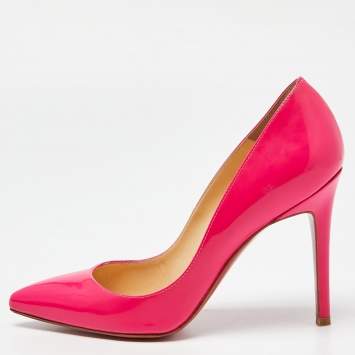 Pre Owned Christian Louboutin Pink Patent Leather Pigalle Pumps Size 35 