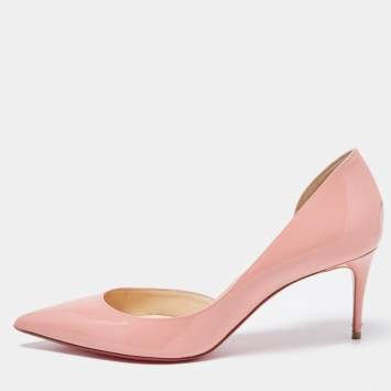 Pre Owned Christian Louboutin Pink Patent Iriza Pumps Size 38
