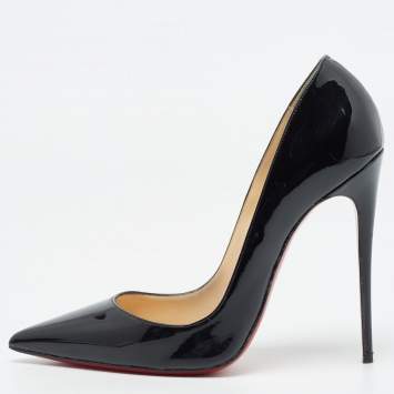 Pre Owned Christian Louboutin Black Patent Leather So Kate Pumps Size 39