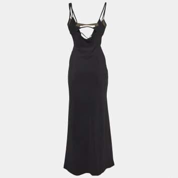 Pre Owned Christopher Esber Black Lycra Cover-Up Double Cup Swim Dress S