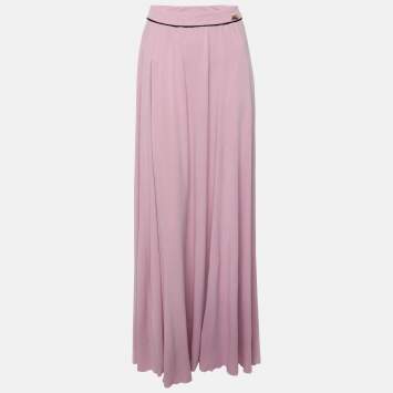 Class by Roberto Cavalli Pink Viscose Maxi Skirt L