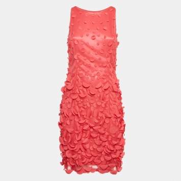 Pre Owned Class by Roberto Cavalli Pink Embellished Sleeveless Short Dress M
