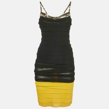 Pre Owned Class by Roberto Cavalli Printed Detail Jersey Short Dress S 