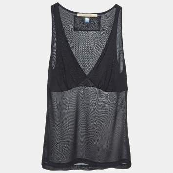 Pre Owned Class by Roberto Cavalli Black Jersey V-Neck Camisole S