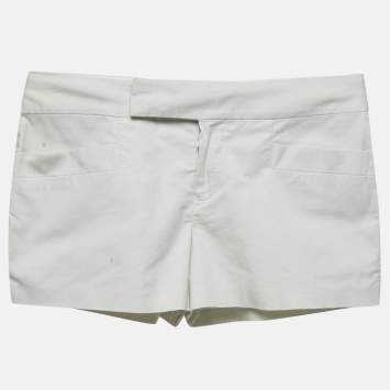 Pre Owned Club Monaco White Cotton Shorts S