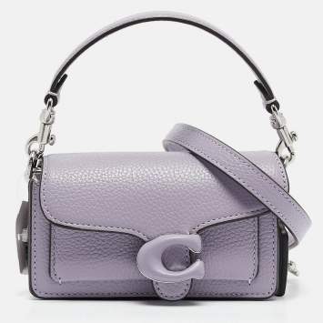 Coach Purple Leather Tabby 12 Crossbody Bag