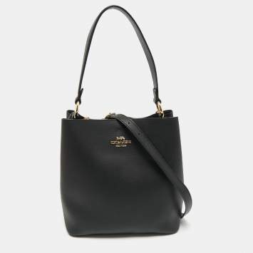 Coach Black Leather Town Bucket Bag