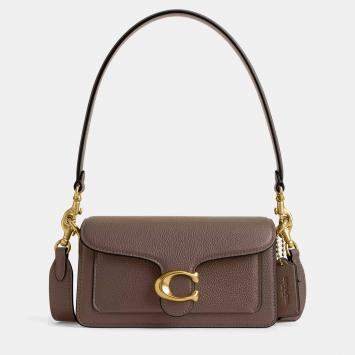 Pre Owned Coach Tabby 20 Dark Stone Leather Shoulder Bag