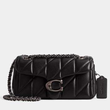 Pre Owned Coach Tabby 20 Pillow Quilting Black leather crossbody bag