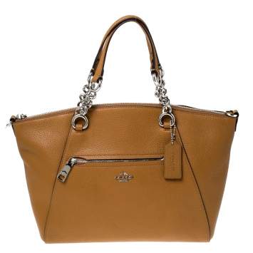 Pre Owned  Coach Mustard Leather Kelsey Small Satchel