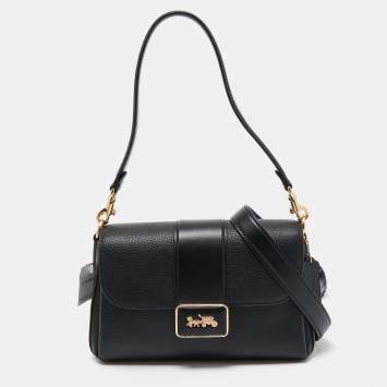 Coach Black Leather Grace Shoulder Bag