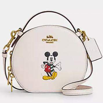 Coach Disney X Cream Leather Canteen Crossbody Bag