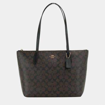 Coach Brown Crossgrain Leather Handbag