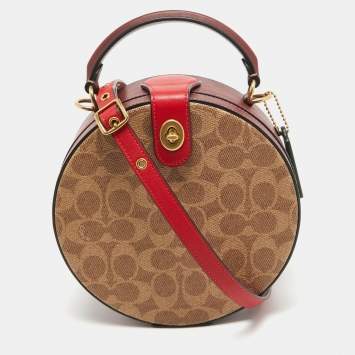 Pre Owned Coach Multicolor Signature Coated Canvas and Lunar New Year Circle Bag