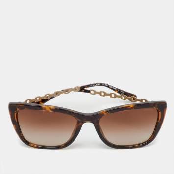 Pre Owned Coach Havana/Brown Gradient HC8257U Cat-Eye Sunglasses