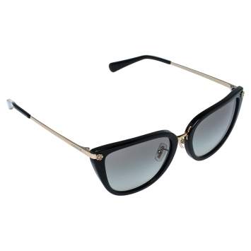 Coach Gold Tone & Black/ Grey Gradient HC8276 Cat Eye Sunglasses