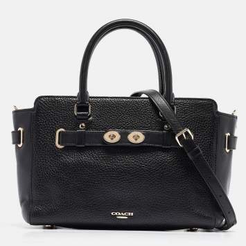 Coach Black Leather Blake Carryall 25 Tote