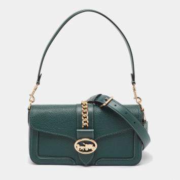 Coach Green Leather Georgie Shoulder Bag