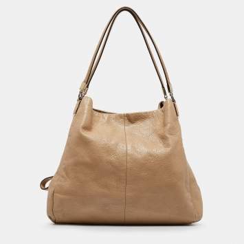 Pre Owned Coach Beige Leather Phoebe Madison Shoulder Bag