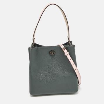 Coach Dark Green Leather Willow Bucket Bag