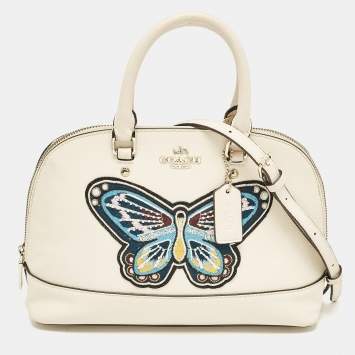 Coach Cream Leather Sierra Butterfly Satchel