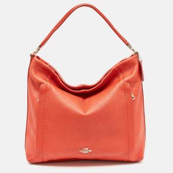 Coach Red Leather Large Scout Hobo