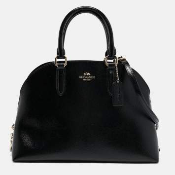 Coach Black Patent Leather Quinn Dome Bag