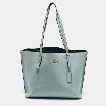 Coach Light Green Leather Molly Shopper Tote