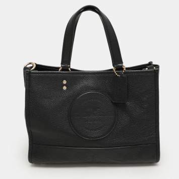 Coach Black Leather Dempsey Carryall Tote 