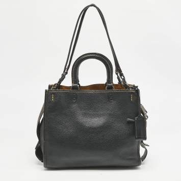 Coach Black Leather Rogue 31 Tote