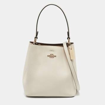 Coach Ivory Leather Small Town Bucket Bag