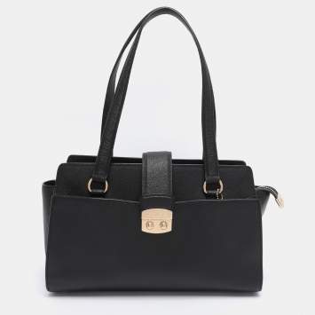 Coach Black Leather Avary Carryall Satchel
