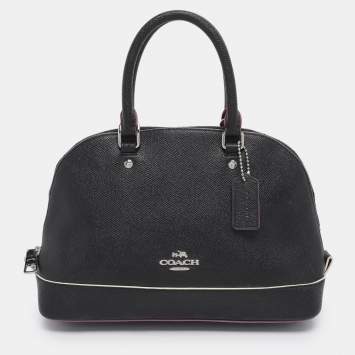 Pre Owned Coach Black Leather Mini Sierra Satchel