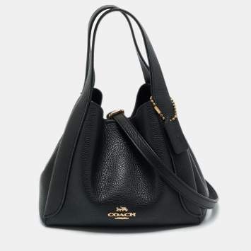Pre Owned Coach Black Leather Hadley 21 Hobo