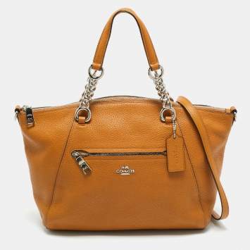 Pre Owned Coach Tan Leather Prairie Satchel