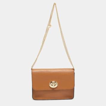 Pre Owned Coach Brown Leather Bowery Crossbody Bag
