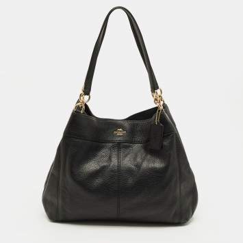 مملوكة مسبقًا Coach Legacy Lexy Black Leather Shoulder Bag