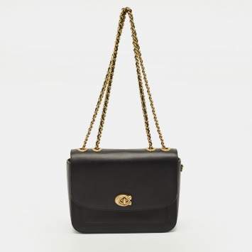 مملوكة مسبقًا Coach Madison Black Leather Shoulder Bag