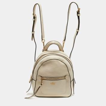 مملوكة مسبقًا Coach Andi Cream Leather Backpack
