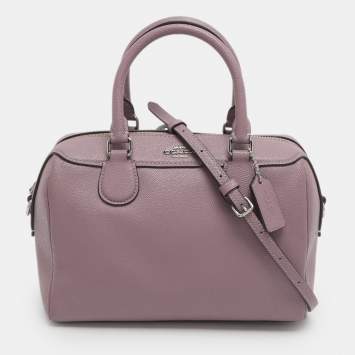 Pre Owned Coach Bennett Mini Lilac Leather Satchel