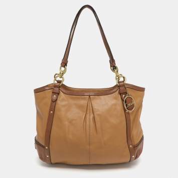 مملوكة مسبقًا Coach Alexandra Brown Leather Shoulder Bag