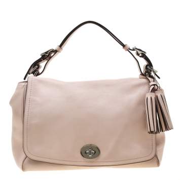 Pre Owned Coach Blush Pink Leather Legacy Romy Shoulder Bag