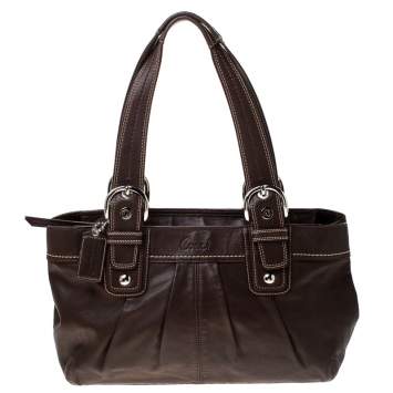 Pre Owned Coach Brown Leather Soho Tote 