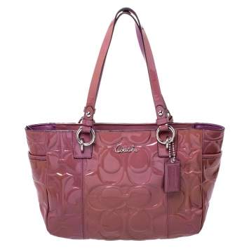 Pre Owned  Coach Purple Patent Leather Satchel