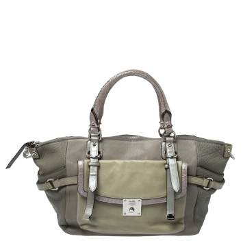 Pre Owned Coach Grey Leather Pinnacle Bette Shoulder Bag