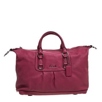 Pre Owned Coach Pink Soft Leather Satchel