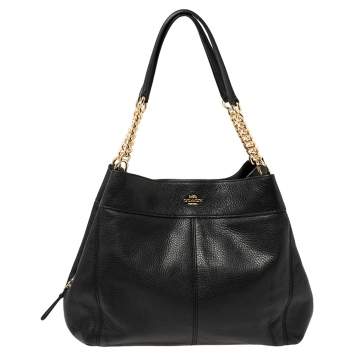 Pre Owned Coach Black Leather Lexy Shoulder Bag