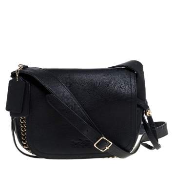 Pre Owned Coach Black Leather Whipstitch Dakota Crossbody Bag